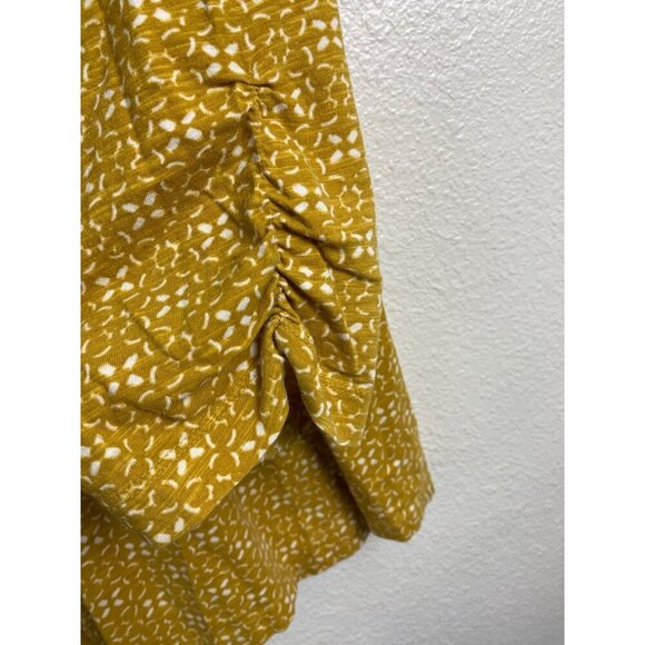 Eddie Bauer Womens Mustard Button Up Top Plus size 2XL 3/4 Sleeve Jersey Casual - Picture 13 of 13